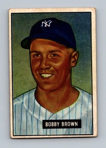1951 Bowman #110 Bobby Brown GD-VG Vintage Baseball Card - Picture 1 of 2