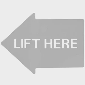 Marquis Boat Arrow Decal 8145127 | Lift Here Gray Sticker - Bild 1 von 3