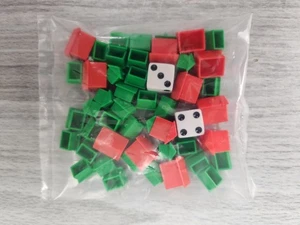 Monopoly Replacement Houses (32) and Hotels (12) Dice (2) Game Pieces New - Picture 1 of 1