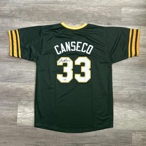 Jose Canseco Signed Oakland Athletics A’s Auto Baseball Jersey Beckett COA - Picture 1 of 3