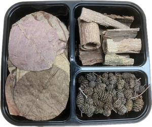 Aquarium Set mit Tanninen für gesundes Wasser - Erlenzapfen Seemandelbaumblätter - Bild 1 von 3