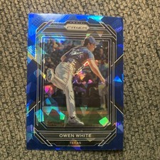 2023 Owen White Panini Prizm Blue Cracked Ice Insert Card #12