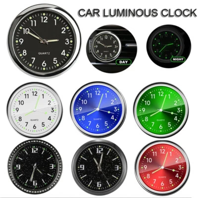 Pocket Mini Luminous Quartz Analog Watches Stick-On Clock For Car Home Boat - Image 1 of 4