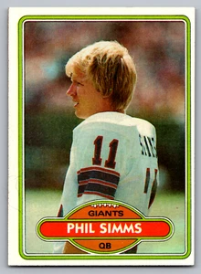 1980 TOPPS #225 PHIL SIMMS GIANTS ROOKIE - Picture 1 of 3