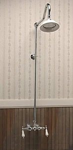 Strom Sign-of-the-Crab P0678C Wall Mount Shower Set Chrome/Porcelain: BRAND NEW! - Picture 1 of 14