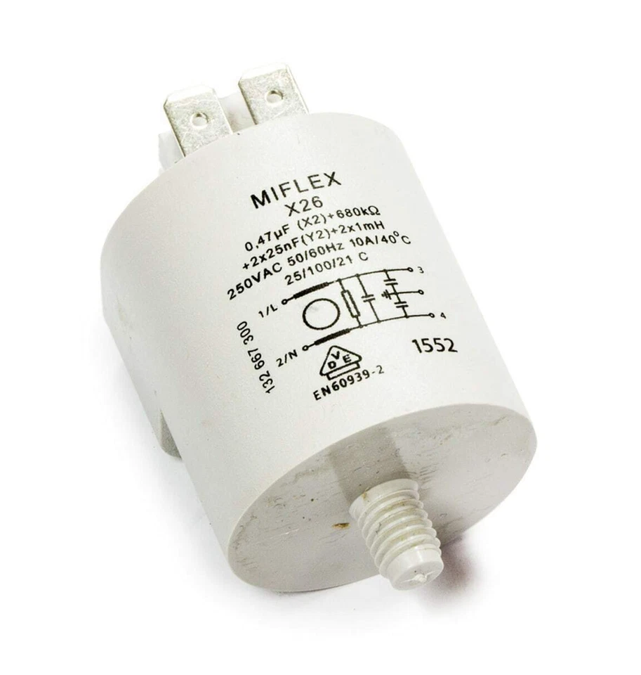 CONDENSATORE FILTRO ANTIDISTURBO UNIVERSALE LAVATRICE 0,47uF + 680KOhm 132667300