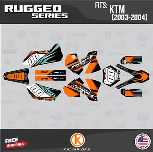 Graphics Kit for KTM SX SXF 125 200 250 450 525 2003-2004 Rugged-Orange - Picture 1 of 4