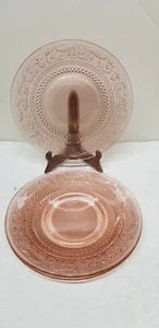 3 PINK DEPRESSION GLASS INDIANA TIARA SANDWICH PLATES 10" - Picture 1 of 5