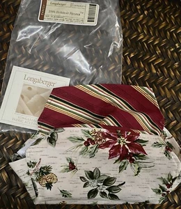 Longaberger Holiday Helper Botanical Stripe Liner #23366270 New in Package - Picture 1 of 3