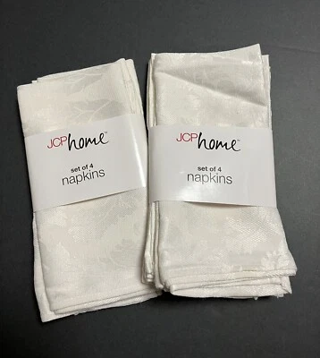 JCP Home JCPenney обеденные салфетки 17X17 белый лот из двух 4 упаковок новый с Ярлыками - Изображение 1 из 4