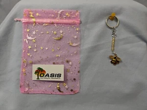 Hand-Crafted Key Ring Bee and Honey - Charms Beads Lego - Each One Unique - Picture 1 of 1