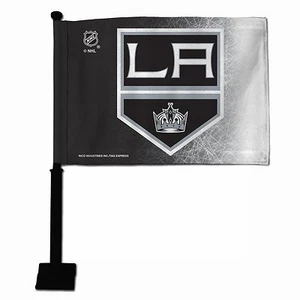 Los Angeles Kings CAR Black Pole FLAG TWO SIDE New Style last one - Picture 1 of 1