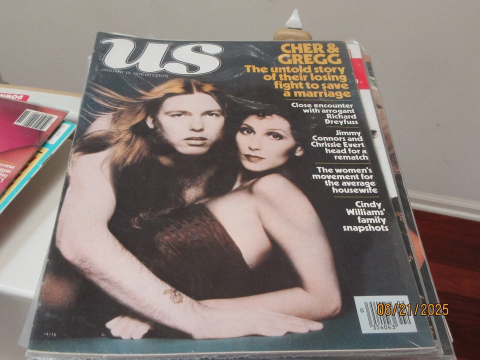 Cher and Gregg , US Magazine , Jan. 10 , 1978 , Losing Fight To Save A Marriage - Image 1 of 2