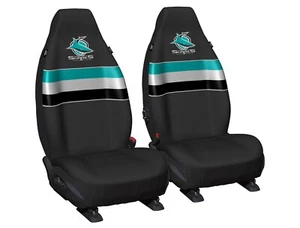 84012 CRONULLA SHARKS NRL TEAM LOGO SET OF 2 FRONT CAR SEAT COVERS SIZE 60 - Bild 1 von 1