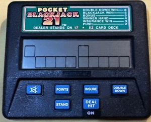 Radica Pocket Blackjack 21 Casino Modelo 1350 con Sonido Probado Funciona Pilas AAA - Imagen 1 de 3