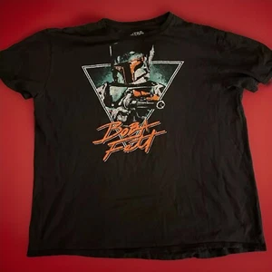 Star Wars Bona Fett Retro 70’s Style Black Shirt Extra Large XL Vintage Mandalorian - Bild 1 von 6