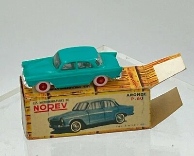 NOREV SIMCA ARONDE P-60 1/86 original box turquoise blue France 1950s Looks NEW - Image 1 of 4