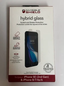 📱 ZAGG InvisibleShield Hybrid Glass Screen Protector for iPhone SE (2nd Gen) / - Photo 1 sur 1