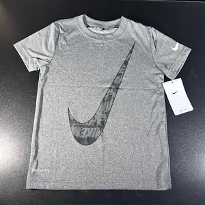 Nike Boys Shirt Dri-Fit Size 6 Grey - Picture 1 of 7