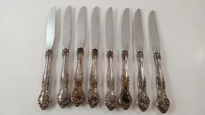 Reed & Barton Silverplate Set of 8 - 9" Knives MirrorStele  - Image 1 of 4