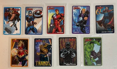 Juego completo de 9 cartas Round1 Andamiro Coin Pusher Arcade Marvel Avengers con Thanos Foto 1 de 4
