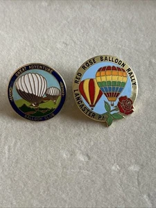 2 Hot Air Ballon Club Lapel Pins Vintage Excellent Collectible Hobby 1” - Picture 1 of 5