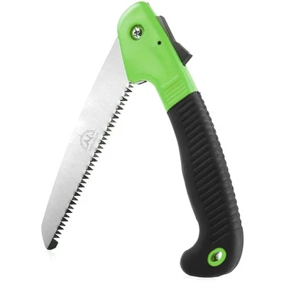 Sierra de podar plegable, sierra de mano afilada de 7"/180 mm con bloqueo seguro comodidad suave G... Foto 1 de 4