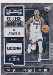 2024-25 Panini NIL UConn Collegiate KK ARNOLD #11 SILVER  COLLEGE TICKET  UCONN - Picture 1 of 2