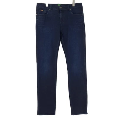 Pantalones de mezclilla HUGO BOSS ajustados etiqueta verde para hombre elásticos rectos Iq2 talla W36 L34 Foto 1 de 4