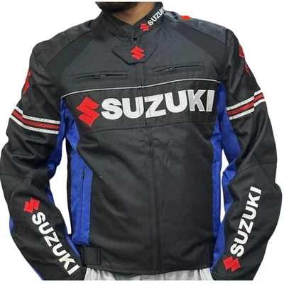 New Suzuki Motorbike Riding Jacket Textile Fabric Motorcycle Racing Biker Jacket - Image 1 of 3