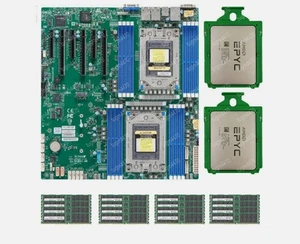 AMD EPYC 7663 + SouthChina H12D-8D sp3 2,6-3,3GHz 48core 96threads Mainboard + CPU - Bild 1 von 1