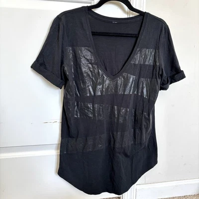 Camisa Lululemon Love para mujer Est. Vendaje de 8 rayas negro Athleisure Gorpcore Foto 1 de 4