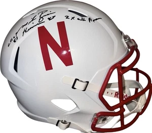 Casco de velocidad tamaño completo firmado por Mike Rozier de Nebraska Cornhuskers certificado por Beckett - Imagen 1 de 1