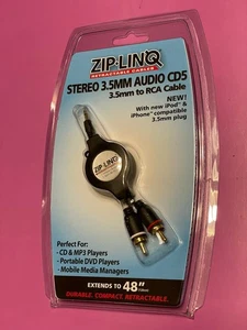 ZIP-LINQ Cavo audio stereo retrattile da 3,5 mm a RCA - Modello CD5 - Foto 1 di 3