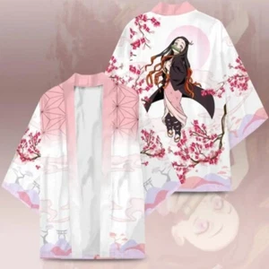 Demon Slayer Kimono Jacke l Nezuko Anime Outfit Japan Style Cosplay Unisex Merch - Bild 1 von 1