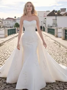 Sottero & Midgley Hochzeitskleid BARCELONA (NUR KLEID) Größe 14 Elfenbein/SilberNEU! - Bild 1 von 24