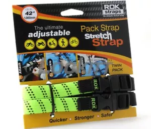 ROK Pack Straps 12 to 42" Lime Green Twin Pack - Bild 1 von 2