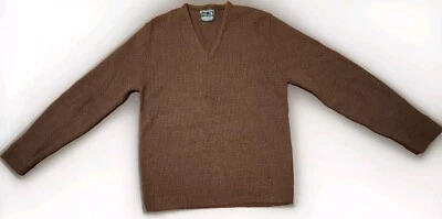 Suéter TOWNCRAFT Para Hombres S Pequeño 100% Virgen Wintuk Orlon Acrílico Marrón Cuello en V De Colección Foto 1 de 4