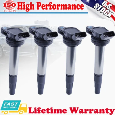4 Pack Ignition Coils for 2009 2010 2011 2012-2017 Toyota Corolla Prius 1.8L L4 - Image 1 of 4