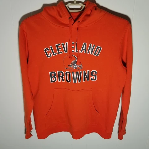 Cleveland Browns Orange Hoodie Sweatshirt Mens Sz L Fanatics NFL Football Cover