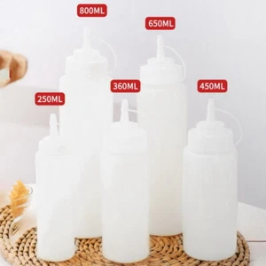 SOßENFLASCHE SAUCENFLASCHE KUNSTSTOFF Quetschflasche LEER Senf Ketchup Mayo Tool - Bild 1 von 26
