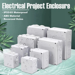 Electrical Junction Box Waterproof ABS Outdoor Project Enclosure Reversed Holes - Picture 1 of 44