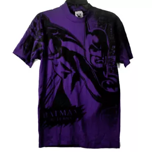 Camiseta SSI Vintage Batman Returns Púrpura Talla M con Etiquetas - Imagen 1 de 2
