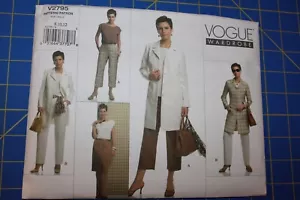 Vogue Pattern Wardrobe #V2795 Size 8,10,12 Misses Jacket, Pants, Top, & Skirt - Picture 1 of 2