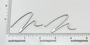 Martin Logan Speaker Badge Logo Custom Made Incised Plastic Pair - Picture 1 of 5