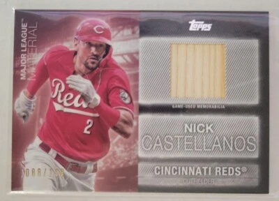 2020 Topps Series 2 NICK CASTELLANOS Major League Material Relic Black #/199 - Image 1 of 3