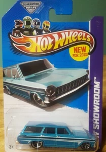 Hot Wheels '64 Chevy Nova Station Wagon Teal Blue 1:64 HW Showroom 2013 New - Picture 1 of 12