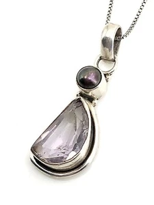 "Collar de cadena de cuentas colgante de plata esterlina 0,925 de 20" - Imagen 1 de 7