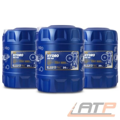 SCT - MANNOL MANNOL 3x 20 L HYDRAULIKÖL HLP ISO46 HYDRAULIKFLÜSSIGKEIT DIN 51524 HLP46