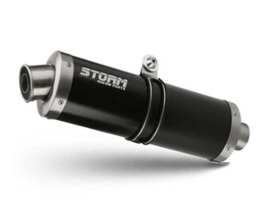 Tubo De Escape Storm by Mivv Oval Acero Negro Aprilia TUAREG 660 2022 > 2023 - Imagen 1 de 1
